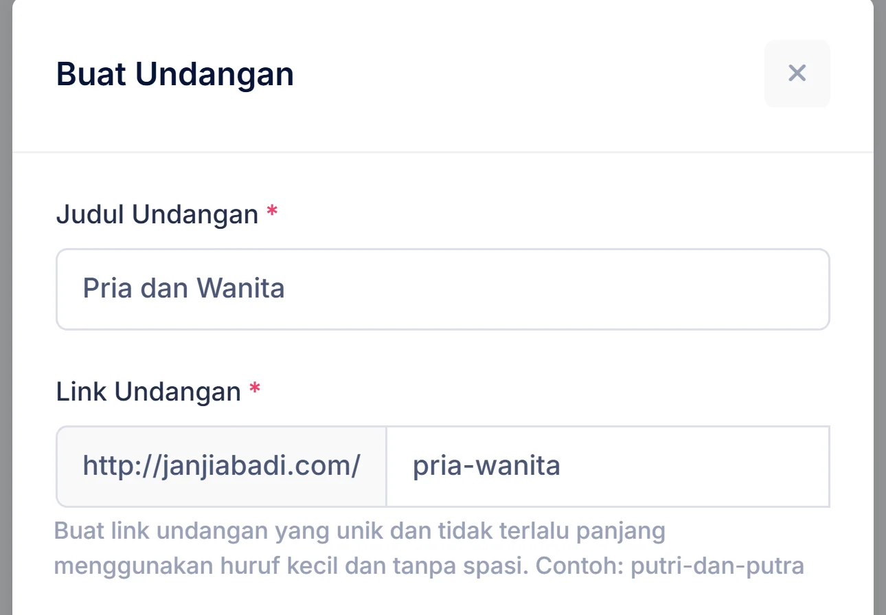 janjiabadi.com dashboard invitation create iPhone 14 Pro Max 1